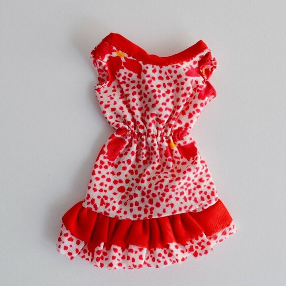 Mattel Barbie 1988 Feeling Pretty Red White Dress #1509 Vintage - Picture 1 of 2